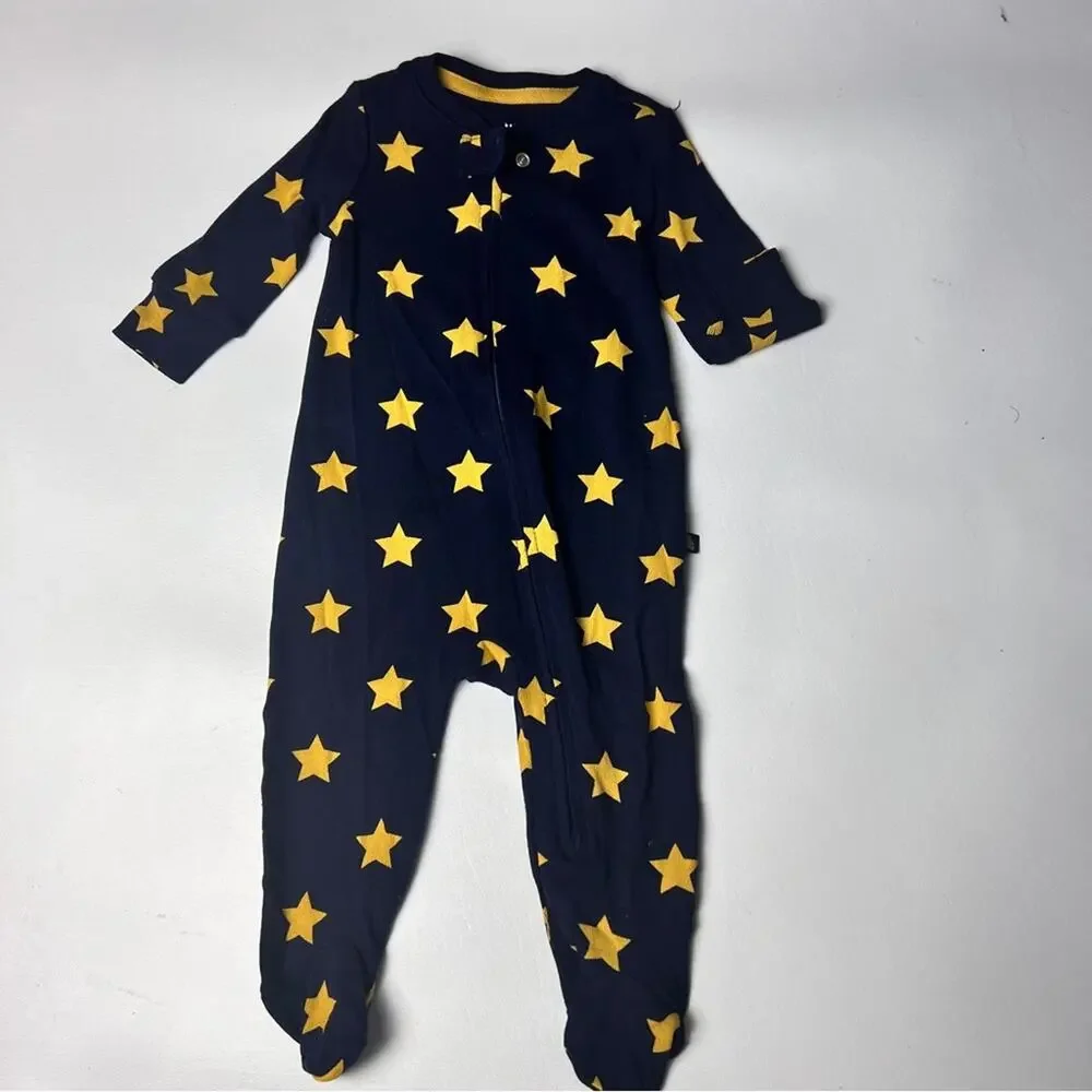 Baby Gap Long Sleeve Footsie Stars Cozy Onepiece Sz 0-3M
